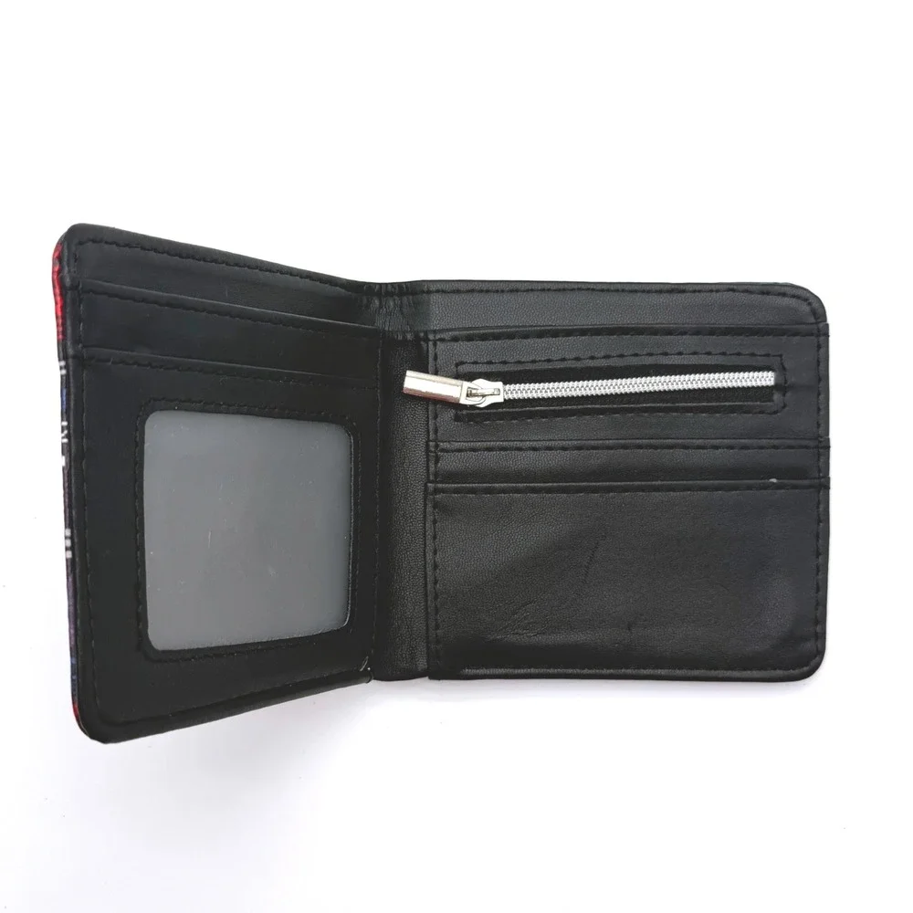 Bitsup‎ Retro Video Game Arcade Print Bifold Wallet Black Gamer ID Zip